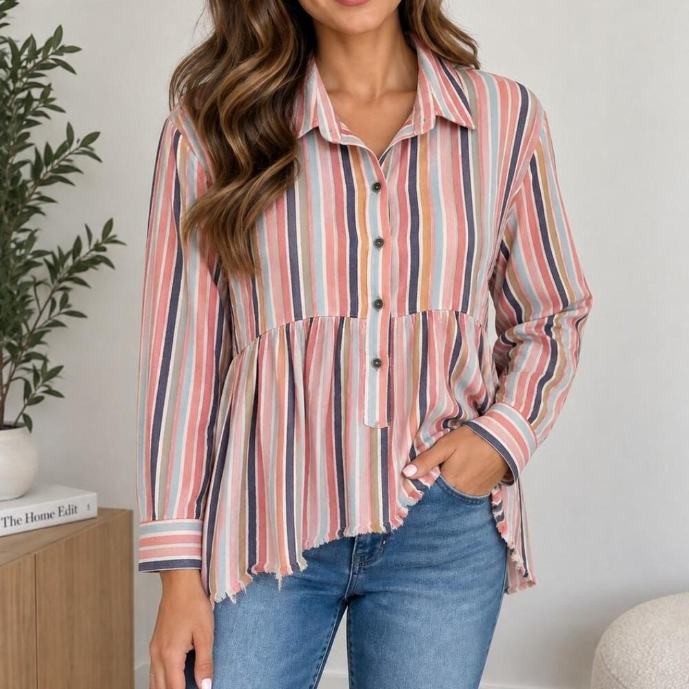 True craft multi colored vertical striped